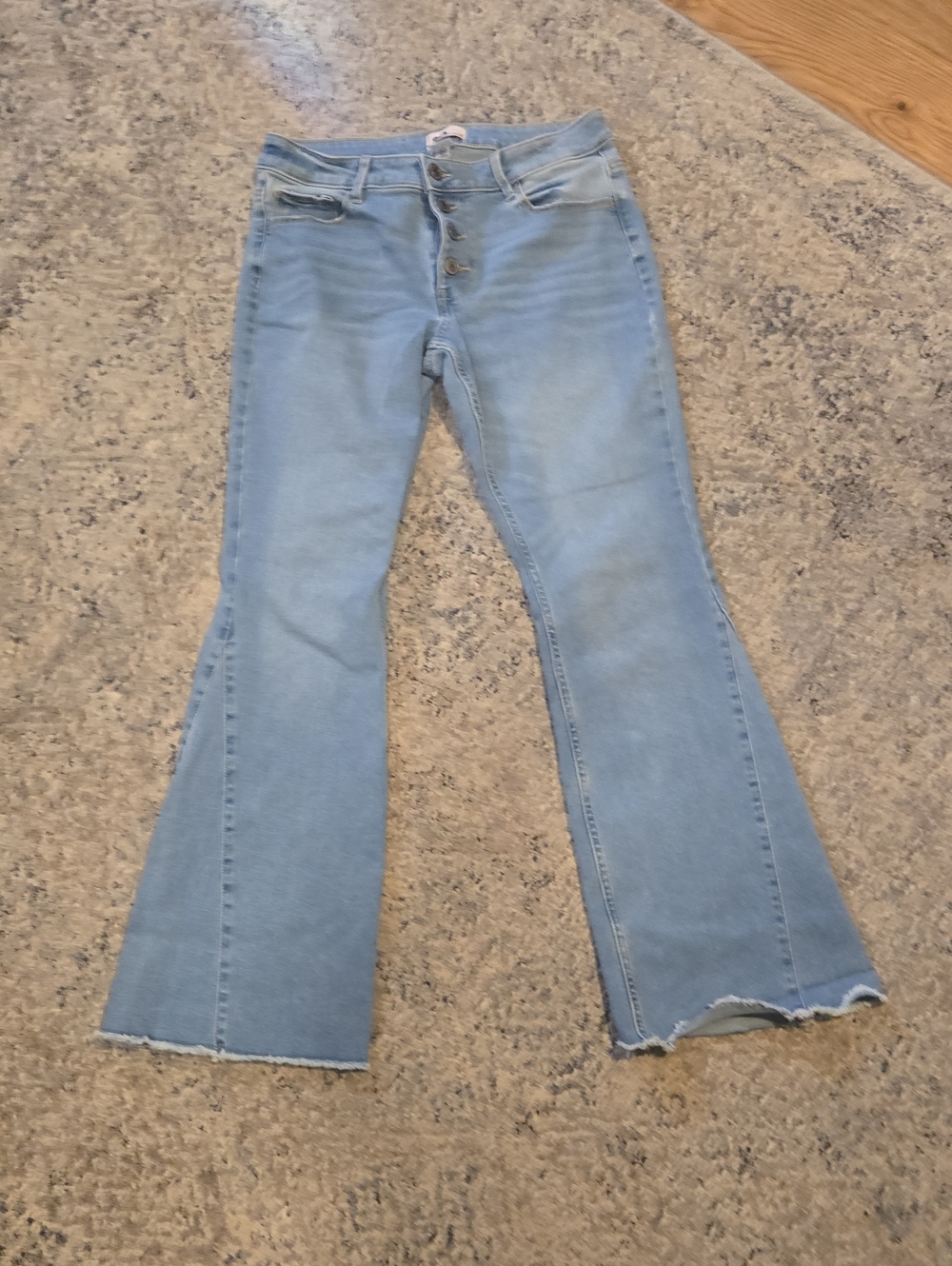 SO Light Blue Wide-Leg Flare Jeans